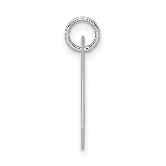 Sterling Silver, Ella Collection Medium Fancy Script Initial H Pendant - Picture 2 of 5